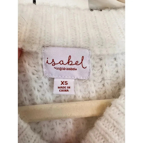 Isabel by Ingrid Women's Oversized Striped Fuzzy Knit Sweater - Size XS - Picture 2 of 5